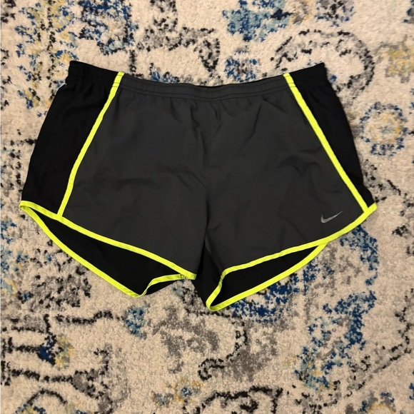 Nike Pants - Nike Women's Black Shorts with Neon Yellow Trim